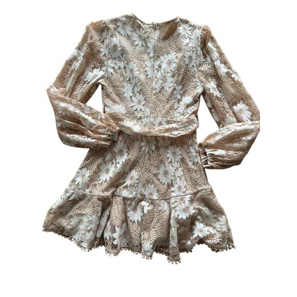 Saints & Secrets Cream Wrap Wedding Reception Festival Dress - Picture 3 of 4